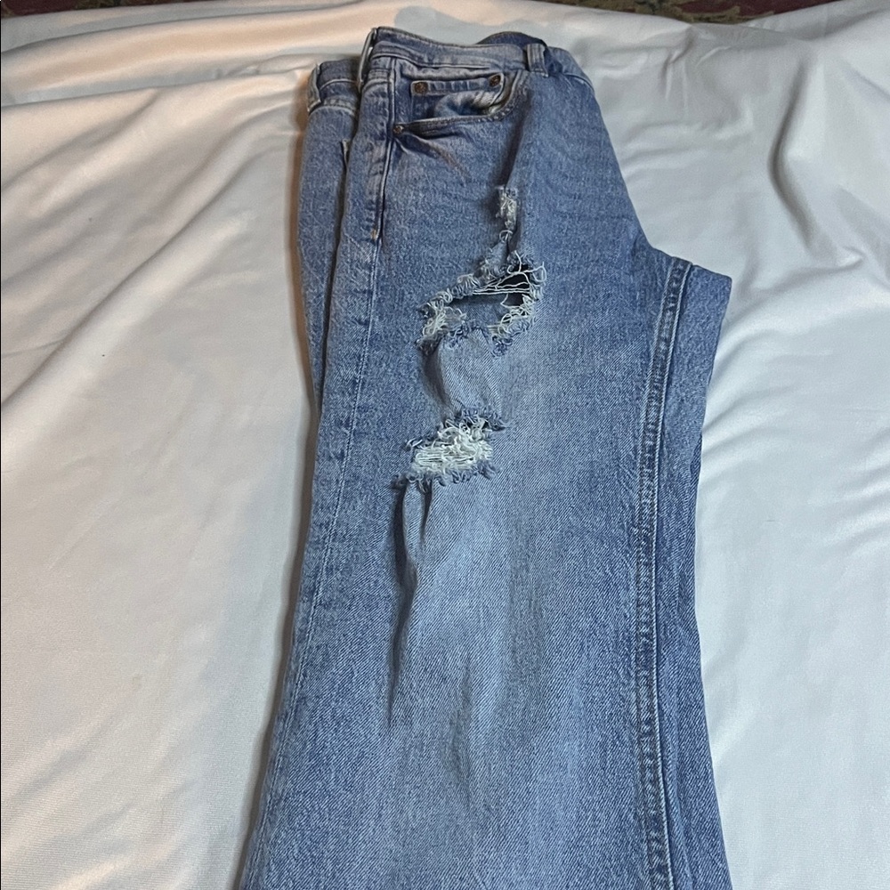 Aeropostale Distressed High Rise Flare Jeans - Picture 5 of 11